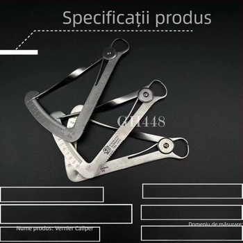 Brilliant Caliper interior din oțel inoxidabil, divizor și compas, instrument de măsură, riglă pentru diametrul intern 0–10 mm, măsurător triunghiular de grosime