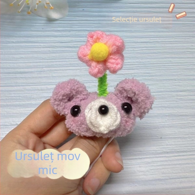 Șapca croșetată din pluș pentru hamster — accesoriu drăguț pentru poze, pălărie de iarnă mini pentru animale de companie