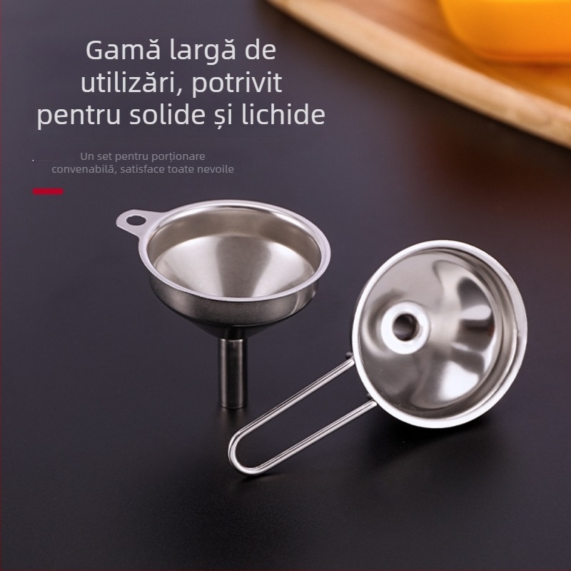 Pâlnie din oțel inoxidabil pentru bucătărie, gură largă, pentru turnarea uleiului și filtrarea lichidelor