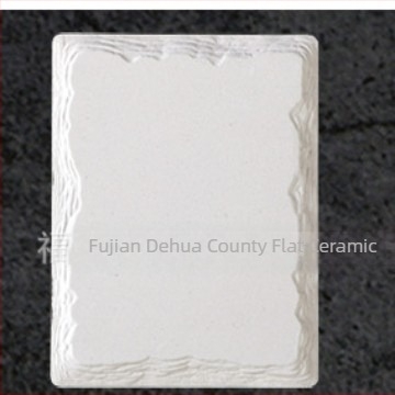 Suport ceramic pentru pahare cu absorbție de apă, ceramică albă neglazurată cu textură de piatră; covoraș izolant pentru oale și articole semi-finisate