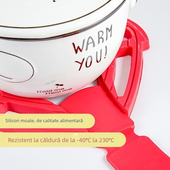 Covoraș multifuncțional din silicon alimentar pentru izolare termică și protecție la arse, pentru oale, vesela și boluri, rezistent la temperaturi înalte