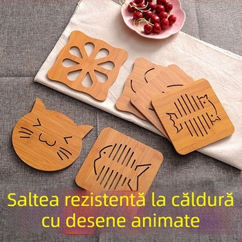 Covoraș izolant termic pentru bucătărie, anti-arzire, suport anti-alunecare pentru farfurii și boluri, rezistent la temperaturi înalte