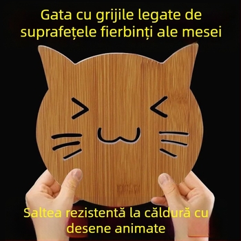Covoraș izolant termic pentru bucătărie, anti-arzire, suport anti-alunecare pentru farfurii și boluri, rezistent la temperaturi înalte