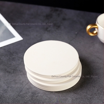 Suport ceramic rotund absorbant pentru ceașcă, placă termoizolantă, suport pentru oală și pandantiv – semifabricat