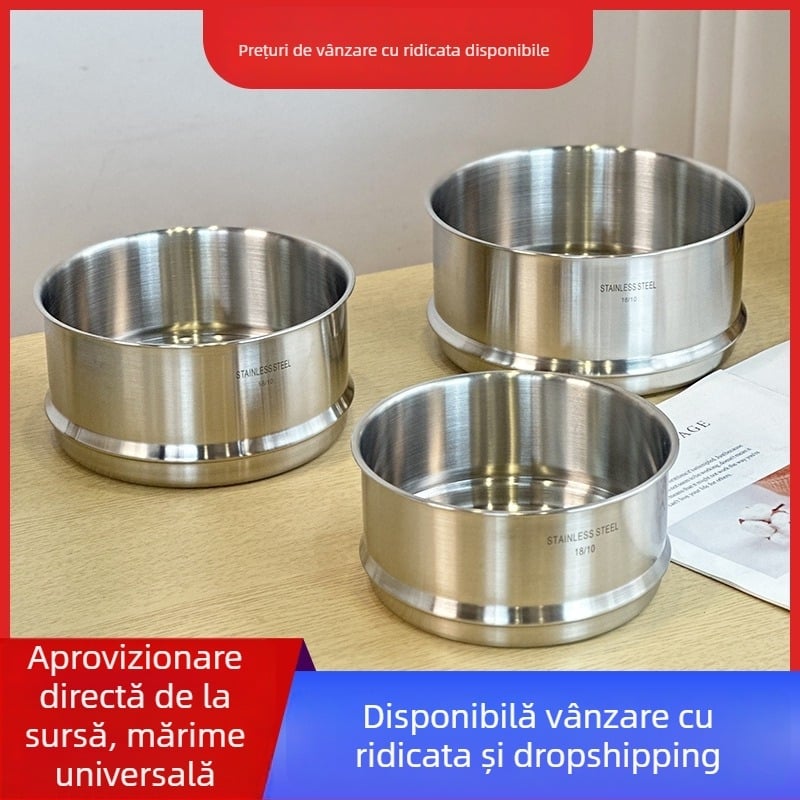 Coș de aburi din oțel inoxidabil 18/10, calitate alimentară, pentru bucătărie casnică, insert universal de aburi, pereți întăriți