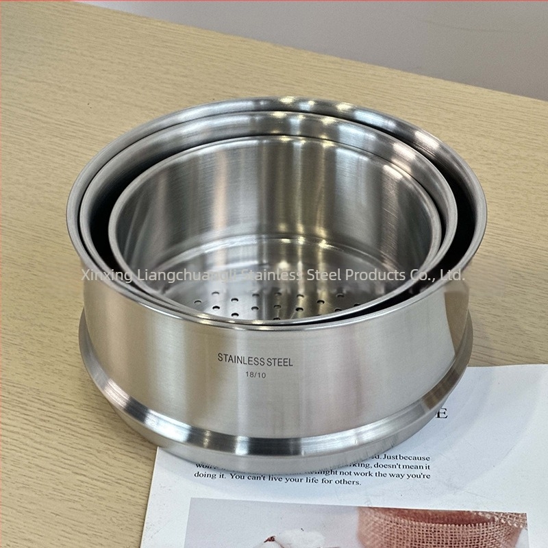 Coș de aburi din oțel inoxidabil 18/10, calitate alimentară, pentru bucătărie casnică, insert universal de aburi, pereți întăriți