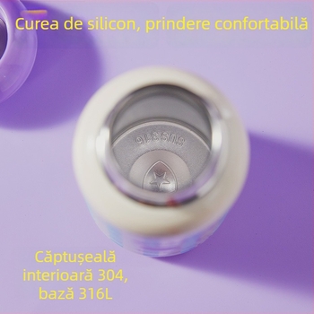 Cană termică izolată, capacitate mică, portabilă, 316 oțel inoxidabil, compactă