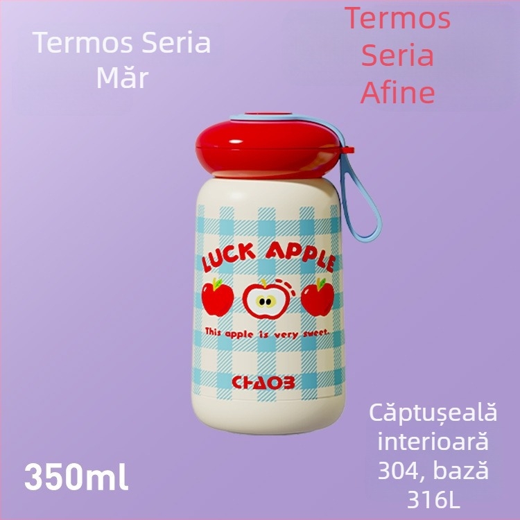 Cană termică izolată, capacitate mică, portabilă, 316 oțel inoxidabil, compactă