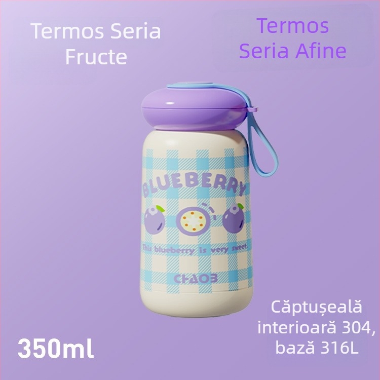 Cană termică izolată, capacitate mică, portabilă, 316 oțel inoxidabil, compactă