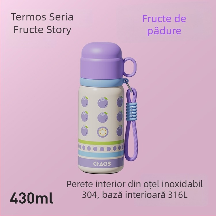 Cană termică izolată, capacitate mică, portabilă, 316 oțel inoxidabil, compactă