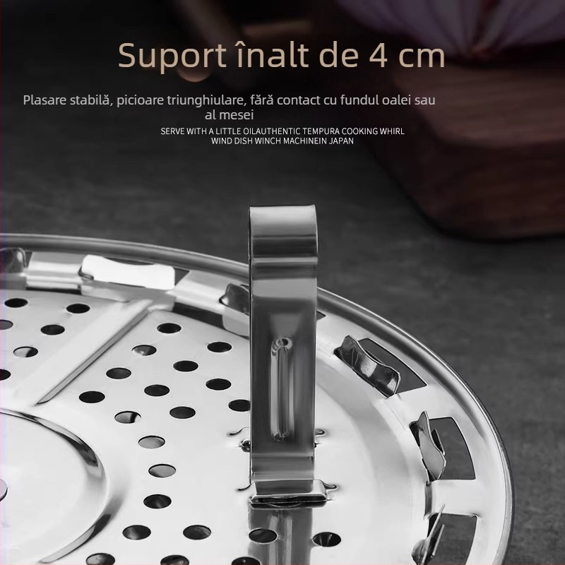Coș de aburi din oțel inoxidabil 304, pliabil, tavă universală pentru aburi, suport pentru aburi, plasă de separare a apei, aburitor telescopic, multifuncțional