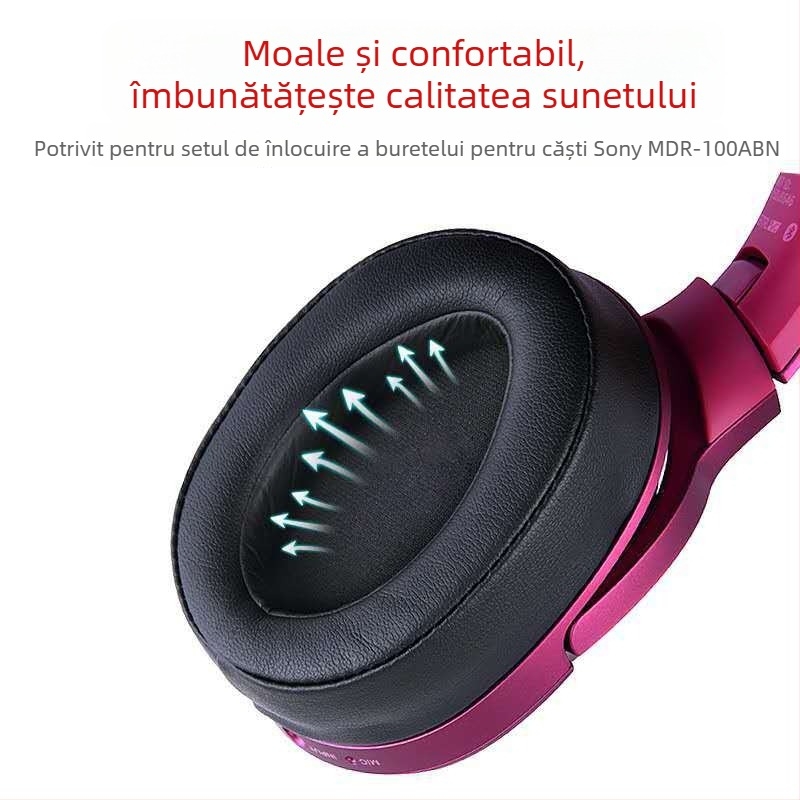 Set de perne pentru urechi înlocuibile și acoperire din burete pentru căști Sony MDR-100ABN WH-H900N