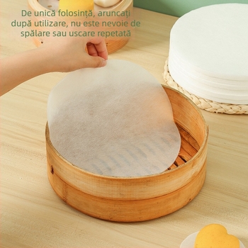 Pânză antiaderentă pentru abur pentru baozi și mantou, tifon din bumbac, hârtie pentru abur, uz casnic
