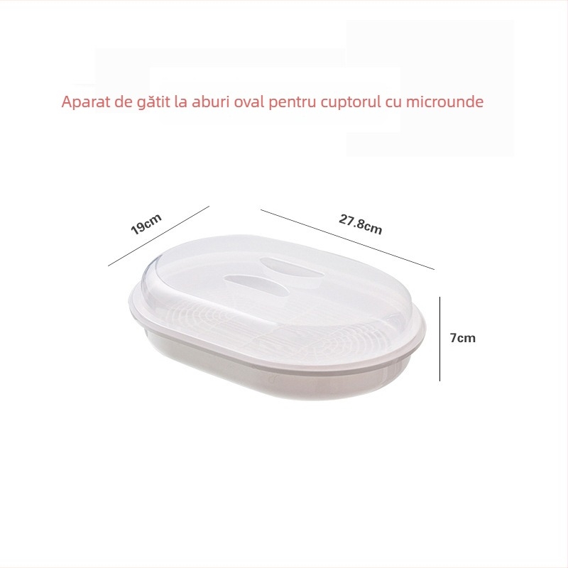 Aburitor pentru microunde cu capac, cutie de abur din plastic și tavă din PP alimentar
