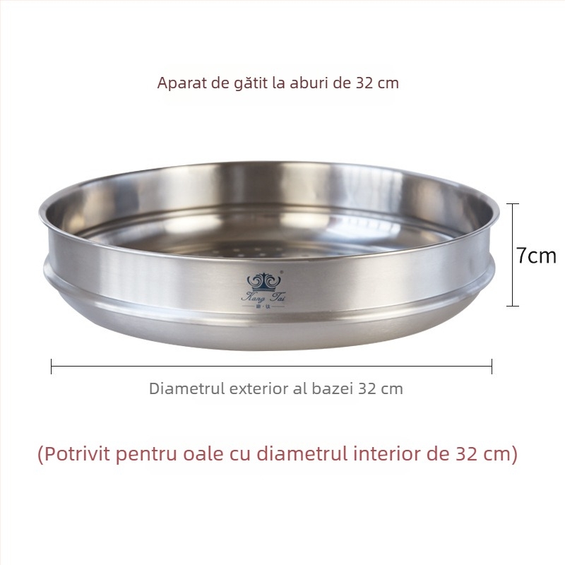 KangTi aburitor din titan pur cu plasă de titan pentru gătit la abur chifle, dimensiuni 24/30/32 cm, material certificat pentru sănătate