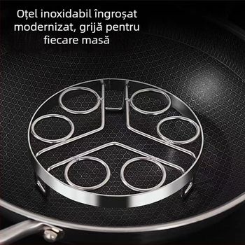 Suport de abur din oțel inoxidabil, trepied, anti-ardeare, suport multifuncțional pentru ouă și bucătărie