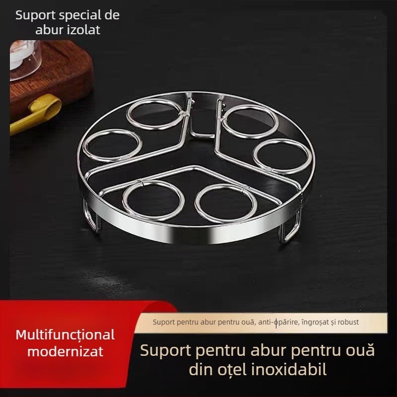 Suport de abur din oțel inoxidabil, trepied, anti-ardeare, suport multifuncțional pentru ouă și bucătărie