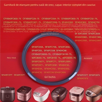 Inel de etanșare din silicon pentru oală de orez Supor cu vas sferic, model SFB40FC77/50FC750, capac interior detașabil