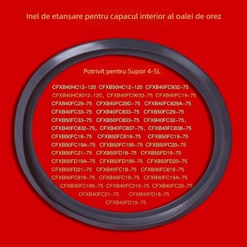 Inel de etanșare din silicon pentru oală de orez Supor cu vas sferic, model SFB40FC77/50FC750, capac interior detașabil