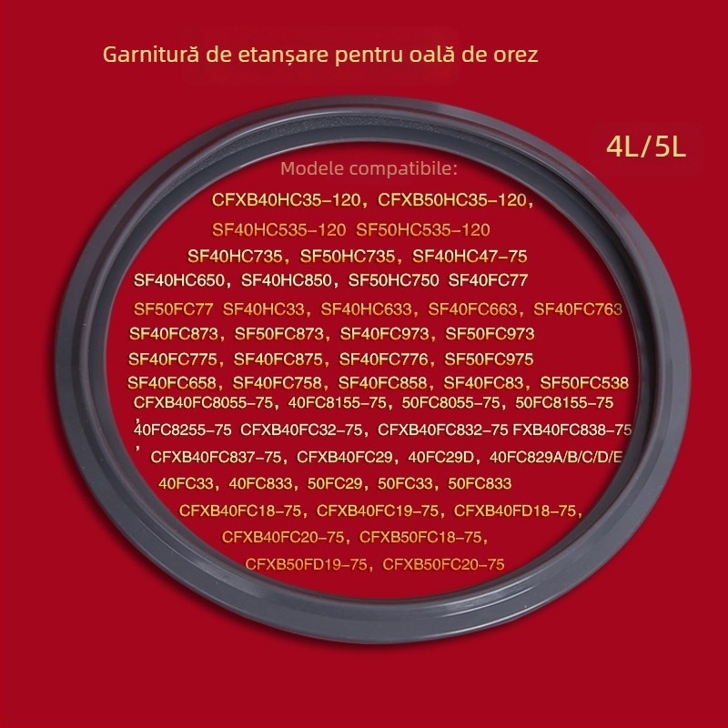 Inel de etanșare din silicon pentru oală de orez Supor cu vas sferic, model SFB40FC77/50FC750, capac interior detașabil