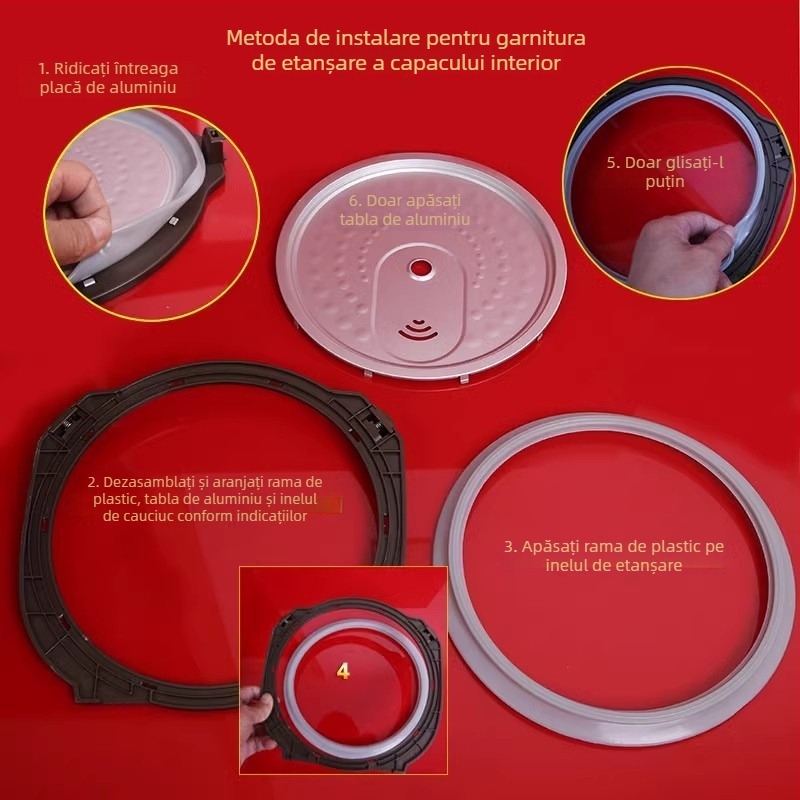 Inel de etanșare din silicon pentru oală de orez Supor cu vas sferic, model SFB40FC77/50FC750, capac interior detașabil