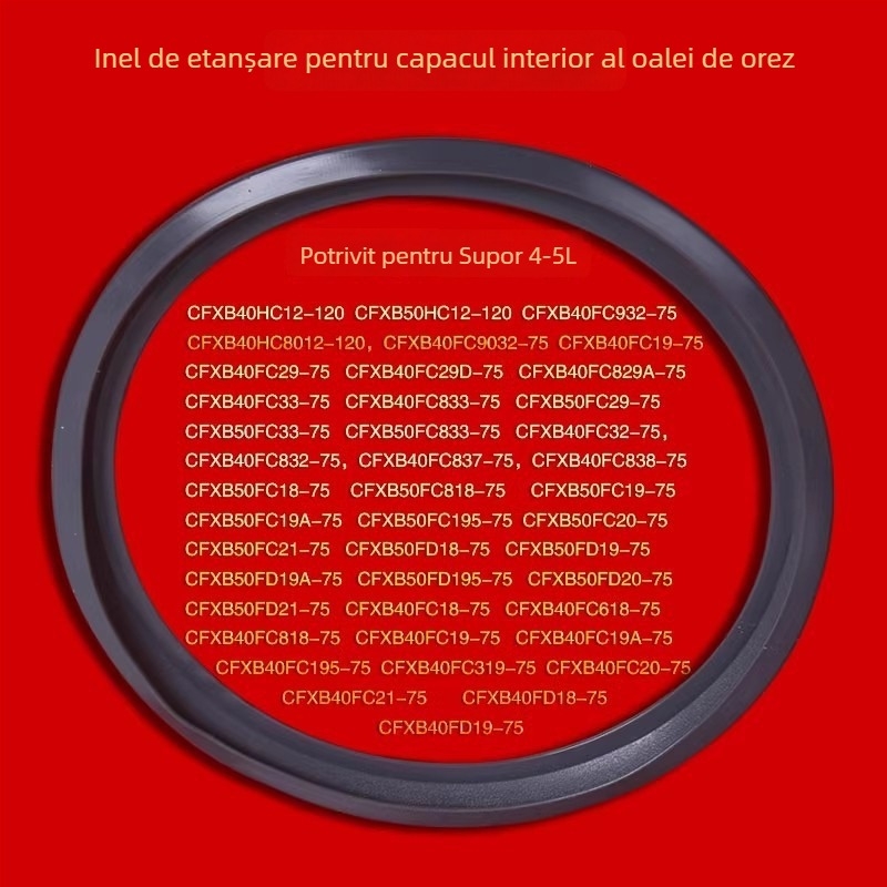 Inel de etanșare din silicon pentru oală de orez Supor cu vas sferic, model SFB40FC77/50FC750, capac interior detașabil