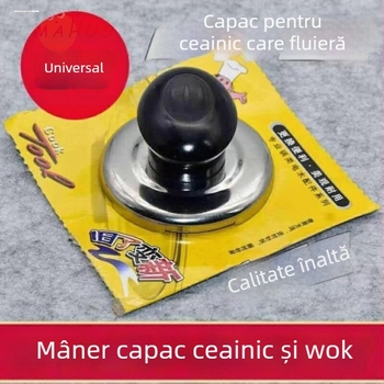 Capac de ceainic din oțel inoxidabil cu fluier și mâner