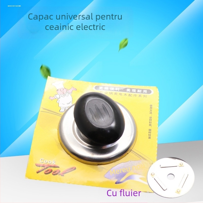 Capac de ceainic din oțel inoxidabil cu fluier și mâner