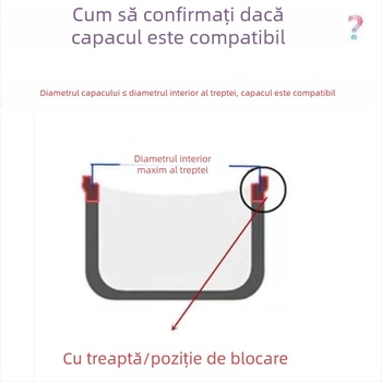 Capac din sticlă temperată pentru oală electrică, diametru 18 cm, design rață galbenă, pentru o persoană