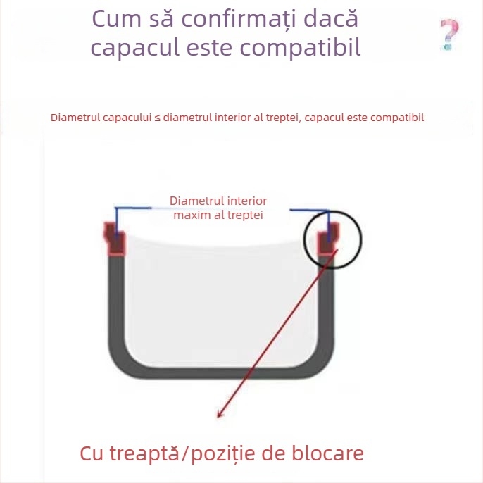 Capac din sticlă temperată pentru oală electrică, diametru 18 cm, design rață galbenă, pentru o persoană