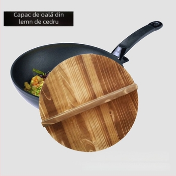 Capac de oală din lemn de brad chinezesc, etanș, 26–40 cm, dimensiuni variate