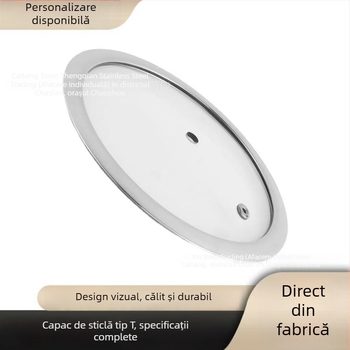 Shenghan capac T din sticlă securizată termic – universal, transparent, pentru oale antiaderente, vas de abur, oală de supă și tigaie