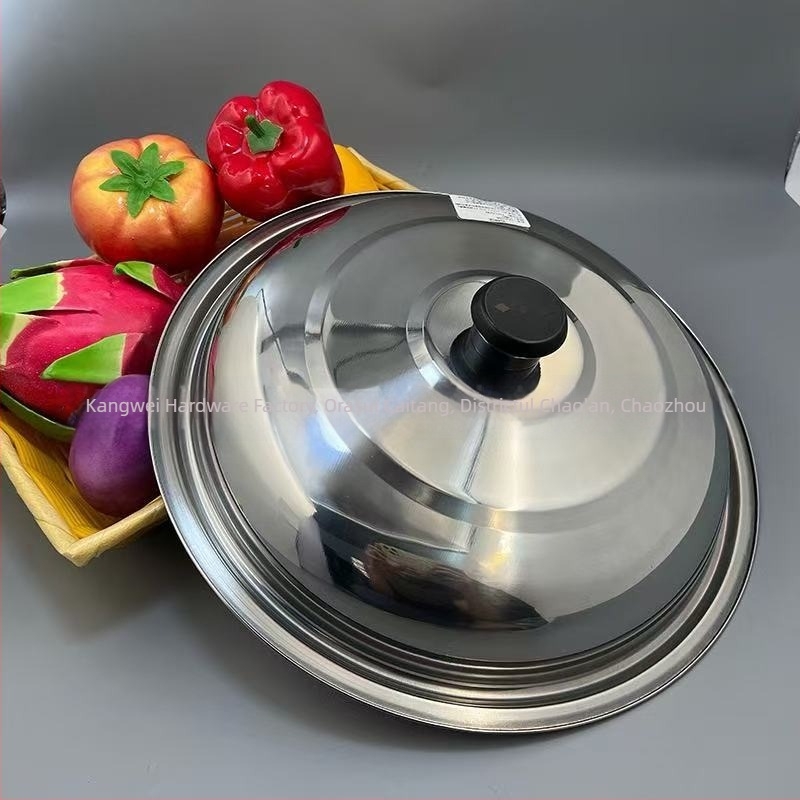 Capac din oțel inoxidabil pentru oală, capac înalt în stil american, îngroșat, magnetic, pentru uz casnic, capac pentru wok, durabil
