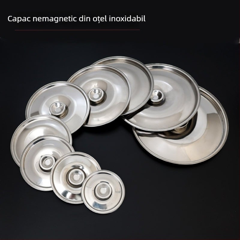 Capac din oțel inoxidabil nemagnetic, cilindric, 10 cm, capac universal multifuncțional