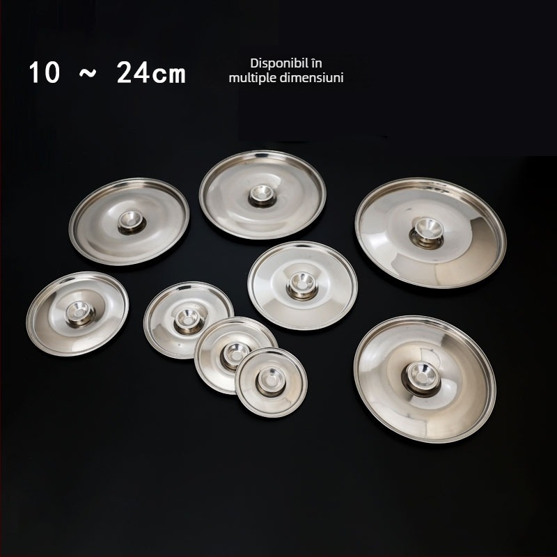 Capac din oțel inoxidabil nemagnetic, cilindric, 10 cm, capac universal multifuncțional