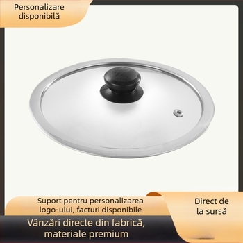 Capac din sticlă temperată, în formă de T, rezistent la temperaturi înalte, universal pentru oale de supă, Yukihira tigăi, tigăi antiaderente și tigăi pentru prăjit