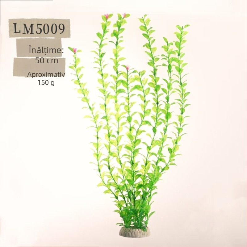 Decor acvariu peisaj, 50 cm – plante acvatice artificiale, plante plastice realiste pentru amenajarea acvariului
