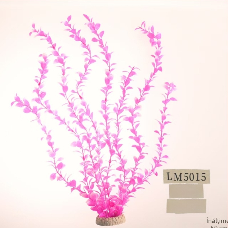 Decor acvariu peisaj, 50 cm – plante acvatice artificiale, plante plastice realiste pentru amenajarea acvariului