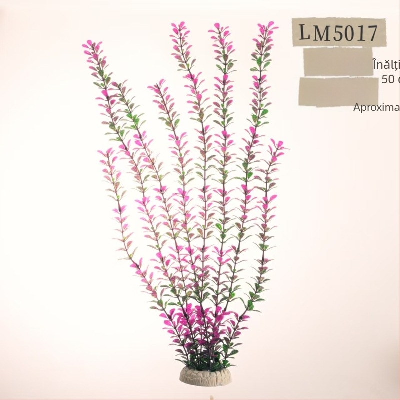 Decor acvariu peisaj, 50 cm – plante acvatice artificiale, plante plastice realiste pentru amenajarea acvariului