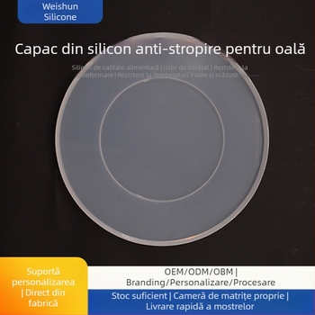 Capac de oală din silicon, de calitate alimentară, îngroșat, transparent, mare dimensiune, anti-deversare și anti-stropire, compatibil cu cuptorul cu microunde