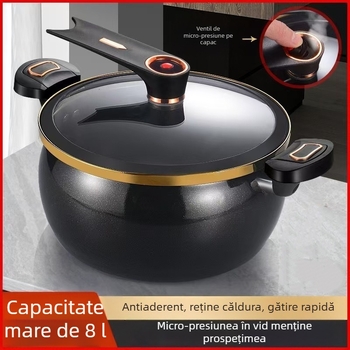 Vas ceramic sub presiune, nou, 8 litri, capacitate mare – vas multifuncțional pentru supe și tocănițe