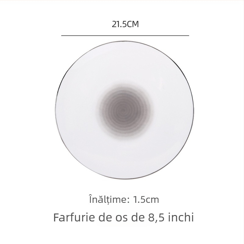 Set boluri și farfurii din porțelan cu os, ceramică cu luciu glazurat, stil modern minimalist, nou model de 26 ani