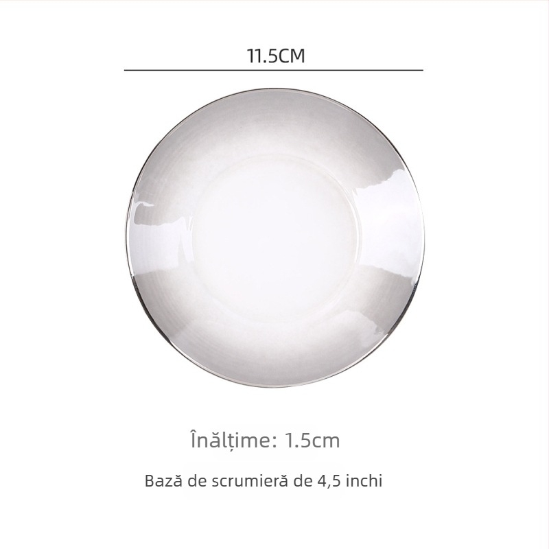 Set boluri și farfurii din porțelan cu os, ceramică cu luciu glazurat, stil modern minimalist, nou model de 26 ani