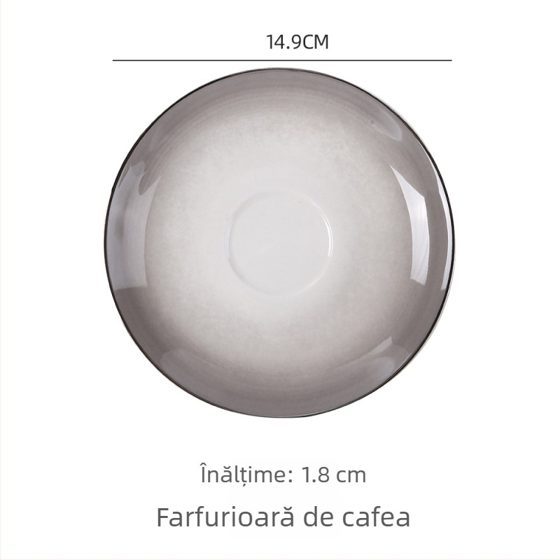 Set boluri și farfurii din porțelan cu os, ceramică cu luciu glazurat, stil modern minimalist, nou model de 26 ani