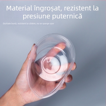 Vas din plastic, o singură utilizare, cu capac, 300–1000 ml, calitate alimentară, pentru comenzi la pachet și prânz.