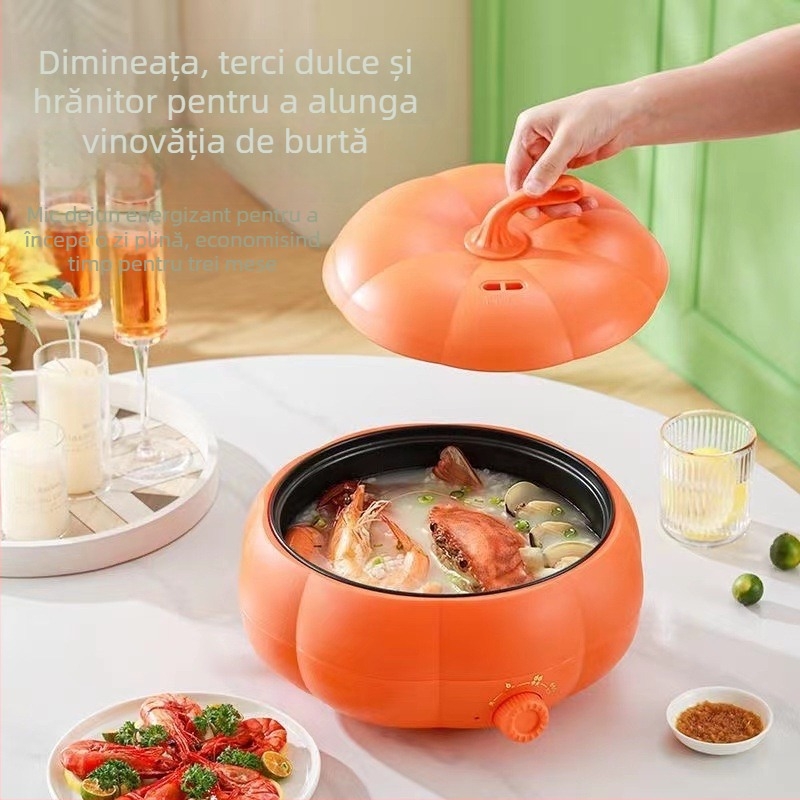 Oală electrică de gătit, putere mare, capacitate 4,5 L, pentru casă sau cămin, multifuncțională, cu interior antiaderent