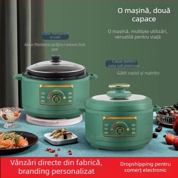 Oală electrică multifuncțională – hot pot și oală sub presiune, 3,5 L, 110 V
