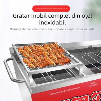 Grătar mobil pentru pui la cărbune, rotisor cu gaz automat pentru pui, raft de încălzire pentru aripioare și pulpe, accesorii de grătar