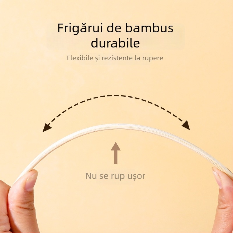 Bețe de frigărui din bambus, de unică folosință, pentru camping în aer liber, în pungă, groase, pentru oden și frigărui