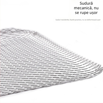 Plasă din aluminiu antiaderent pentru grătar exterior, covoraș de copt de unică folosință, previne scurgerile, covoraș pentru cuptor, rezistent la temperaturi înalte